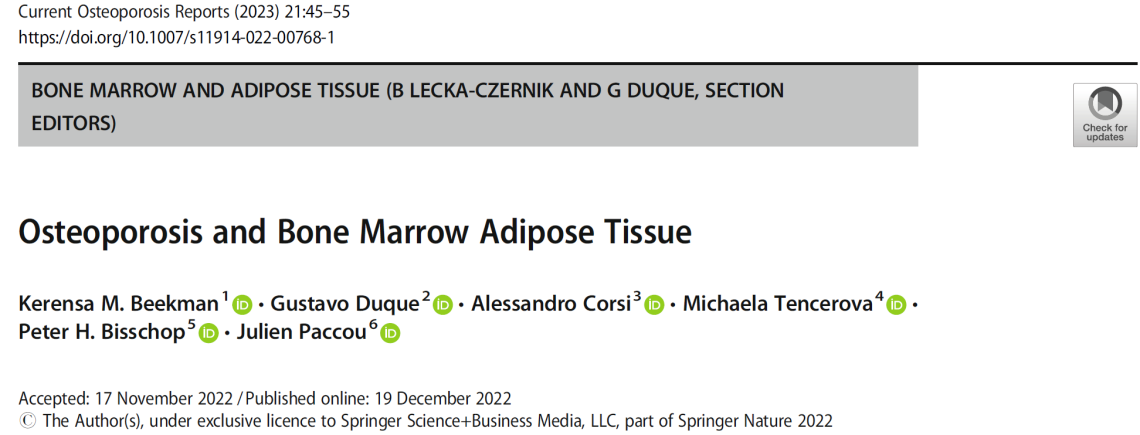 Bone marrow adipose tissue in osteoporosis